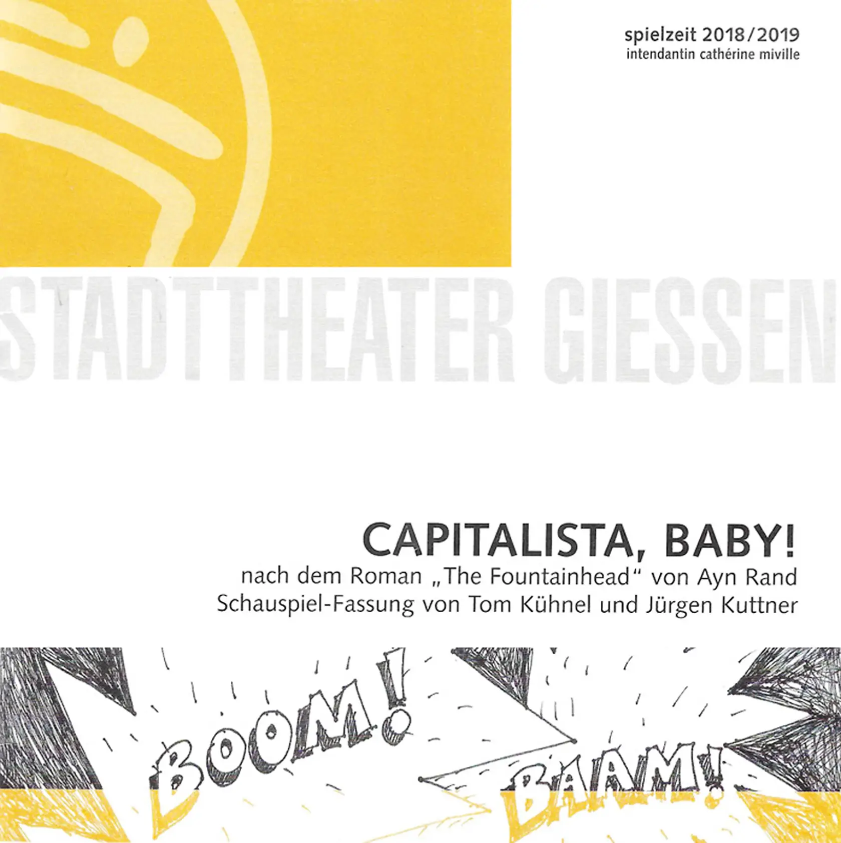 Flyer zur Matinée „Capitalista, Baby!“ im Stadttheater Gießen